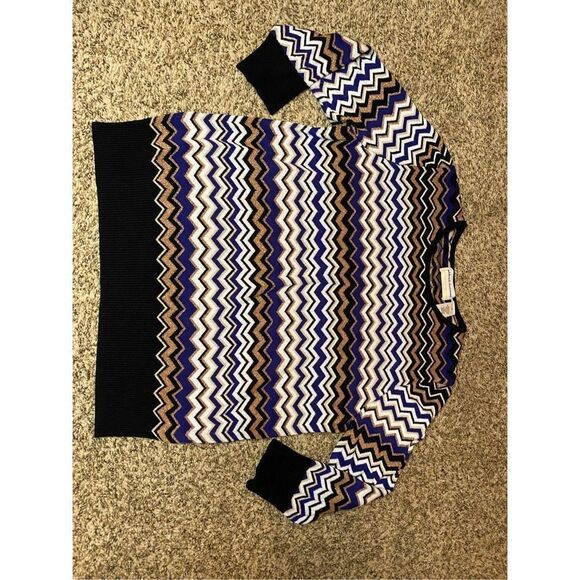 Alfred Dunner Chevon Gold Shimmer Sweater Top Women's Size 1x - Picture 5 of 7